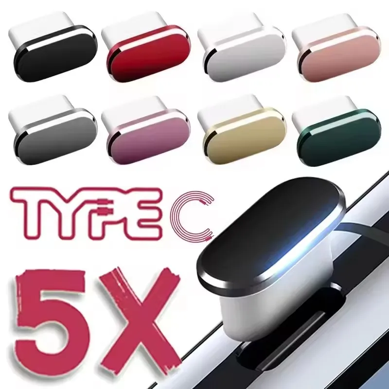 Usb C Cable - Tappo Antipolvere in Metallo per iPhone