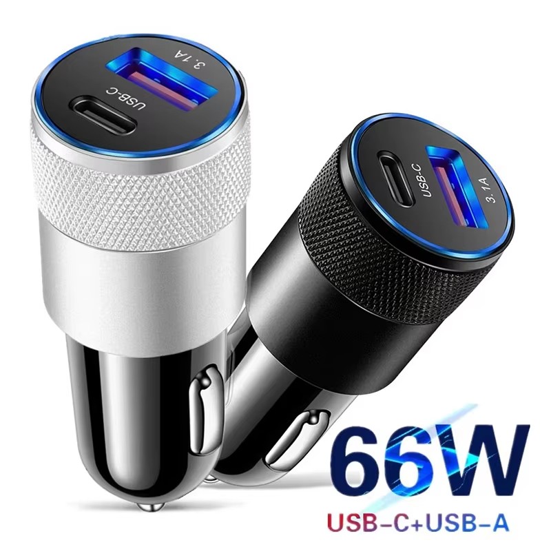 Usb C Cable - Caricabatterie da auto USB da 66