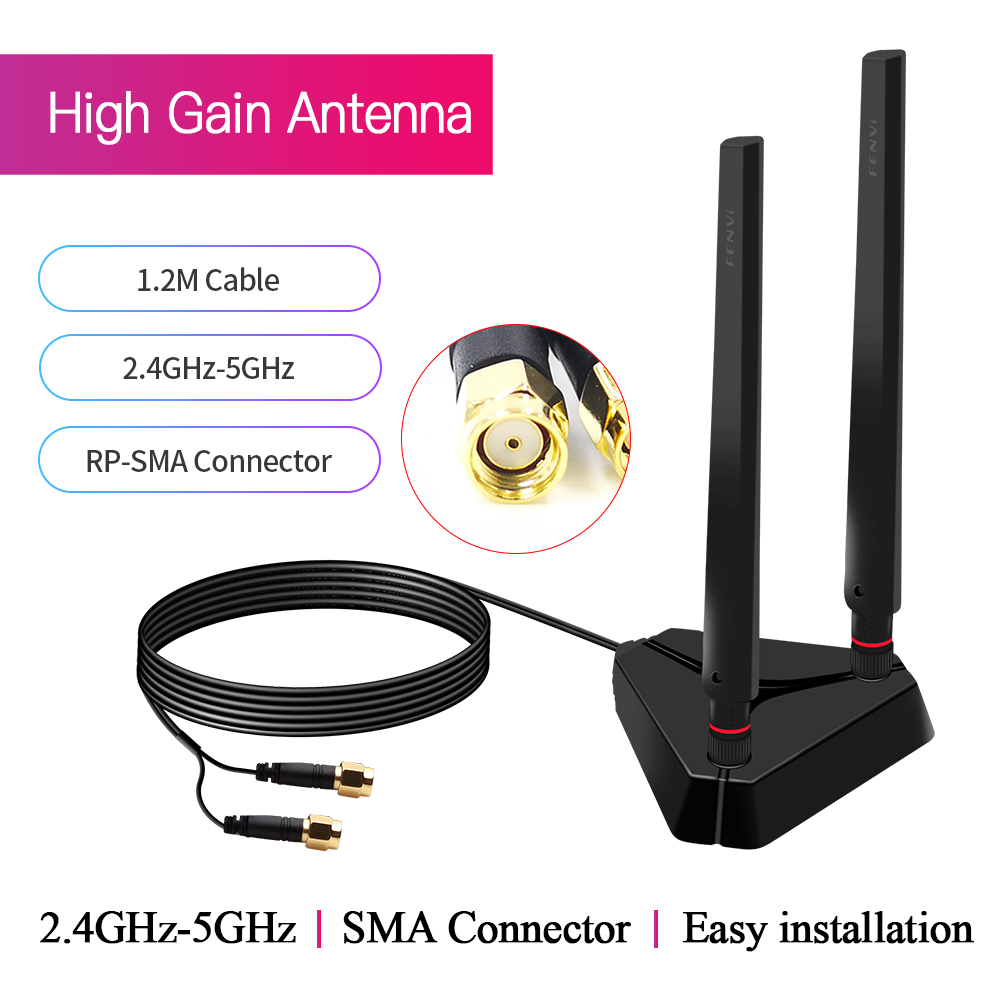 Ipex Connector - Antenna WiFi RP-SMA Connettore Maschio Dual