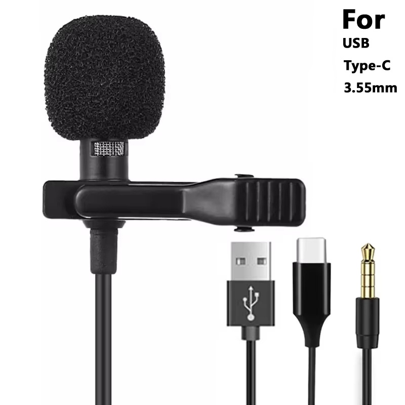 Usb C Cable - Mini microfono lavalier portatile da 3,5