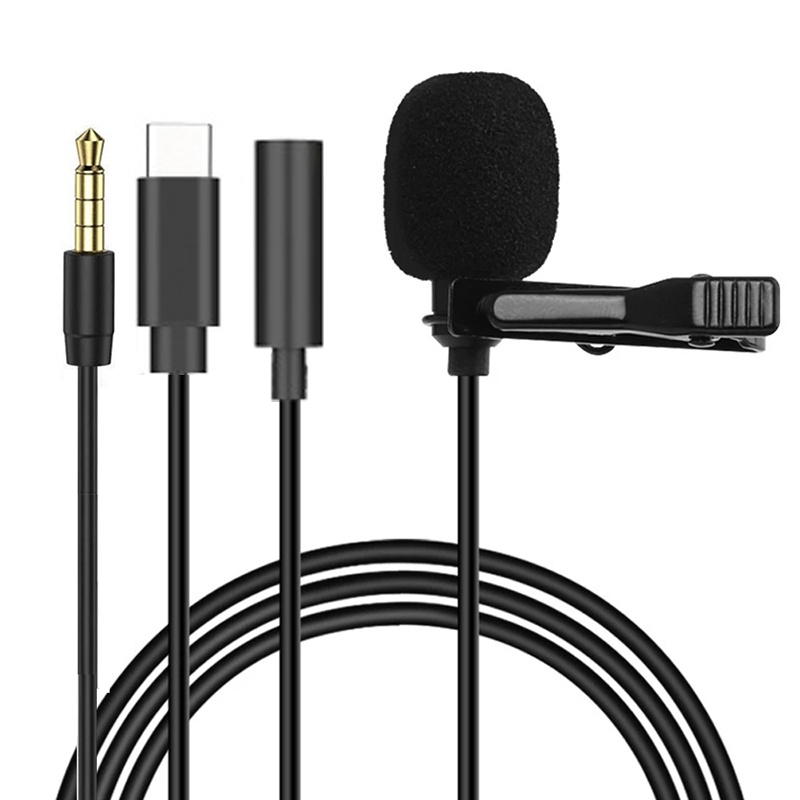 Usb C Cable - Mini microfono lavalier portatile da 1,5
