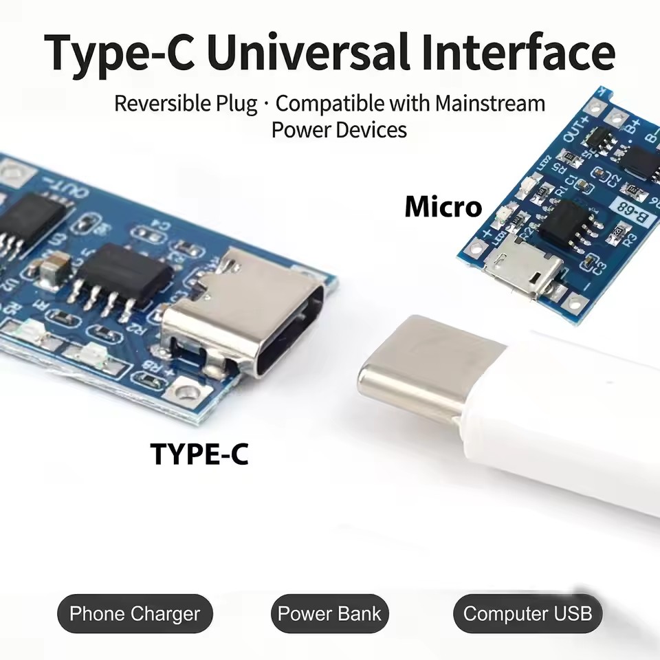 Moduli di ricarica USB Type-C  - Tp4056 Module recensione e prezzo