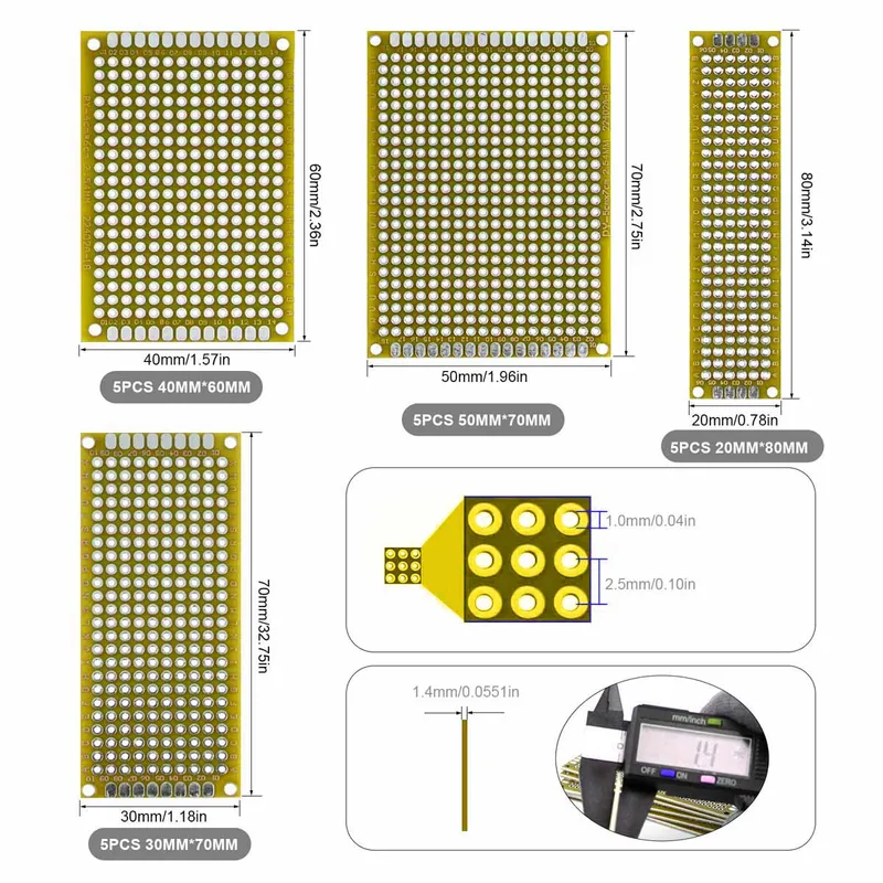 20 pz/lotto PCB Prototipo Bord - Perfboard recensione e prezzo